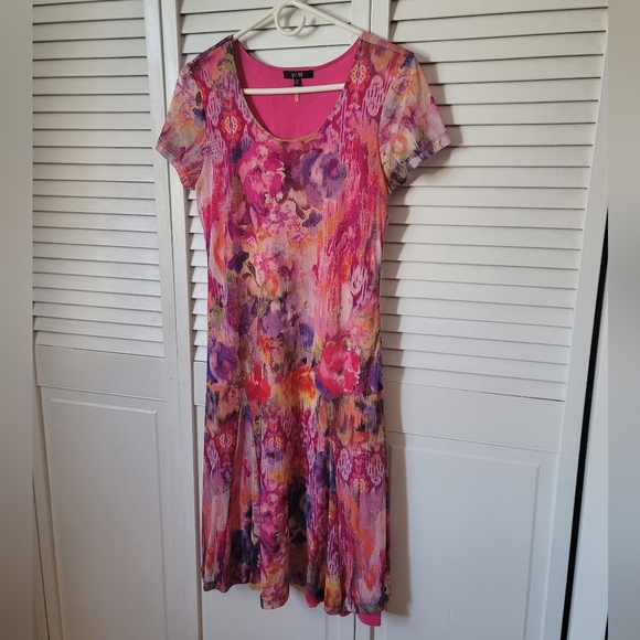YEST Floral Short Sleeve Dress, Size 8 - Picture 4 of 7